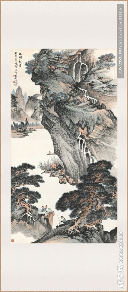 水墨山水國畫圖景