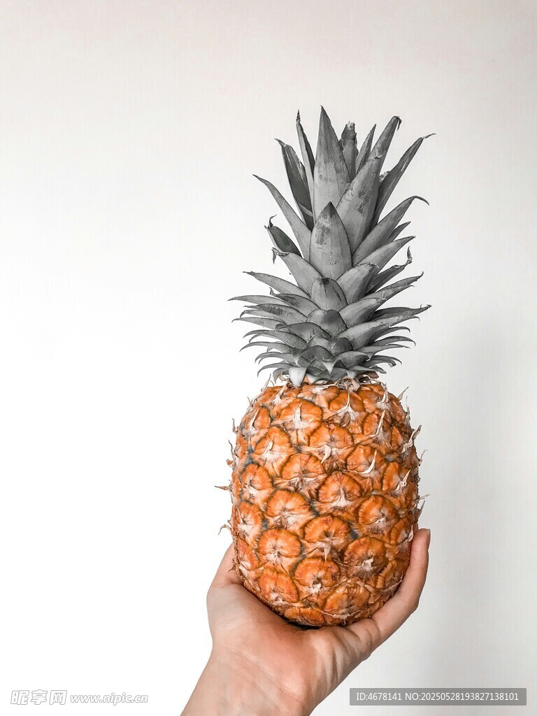 手托新鮮菠蘿