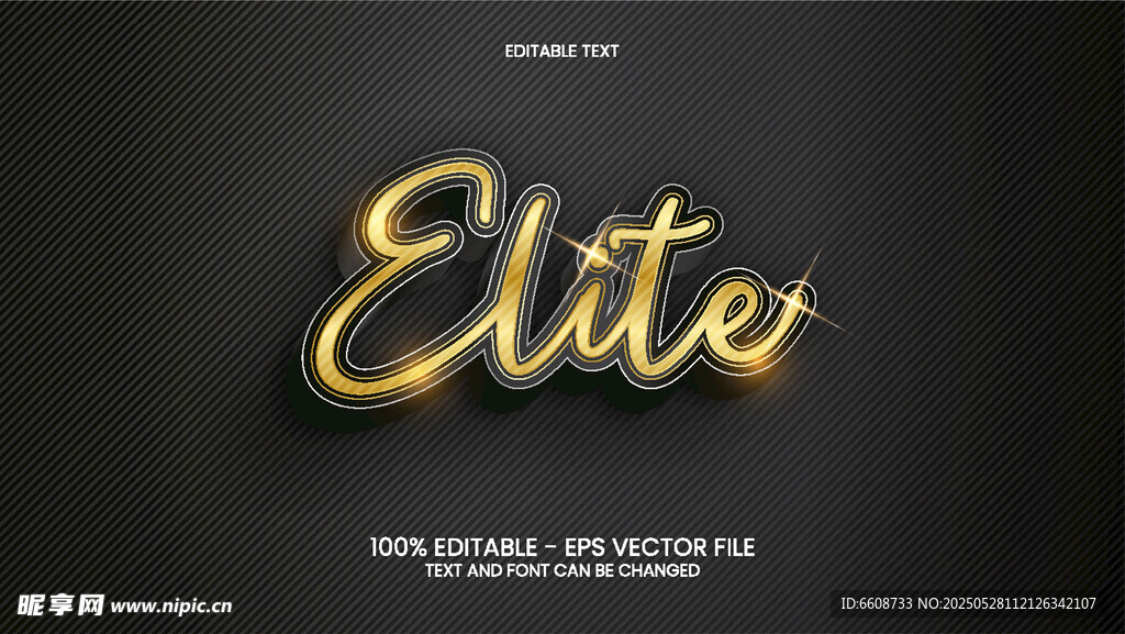 金色立Elite藝術(shù)字