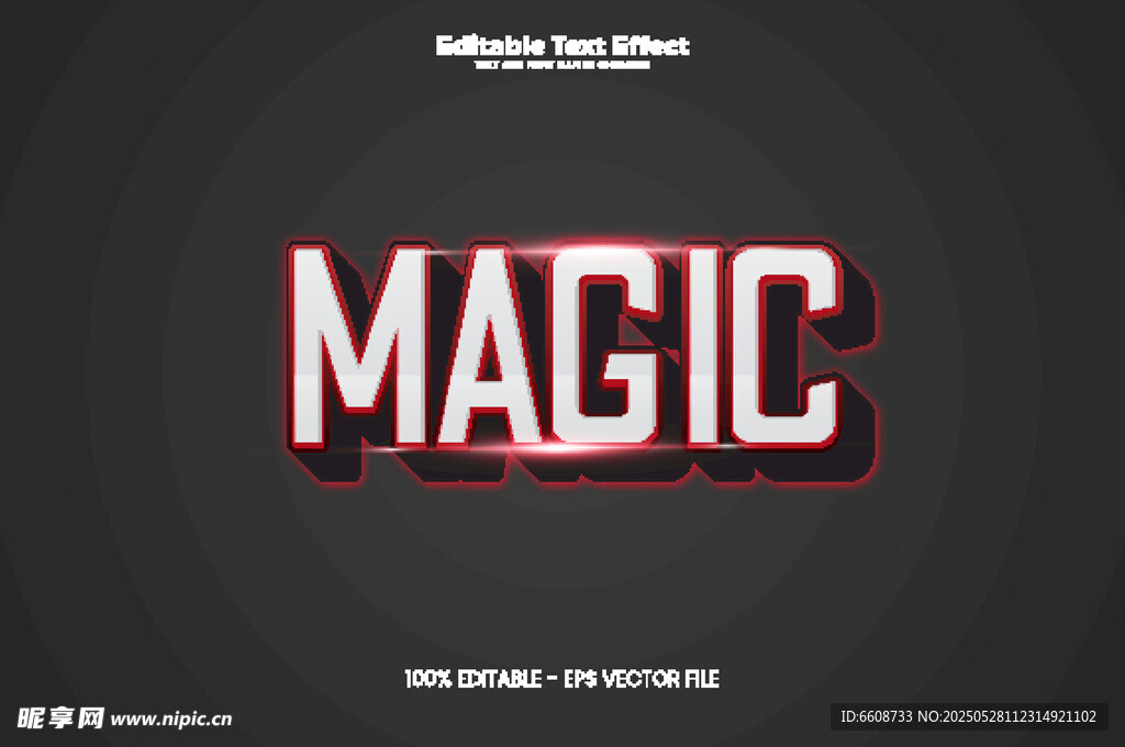 黑色背景上的MAGIC字樣