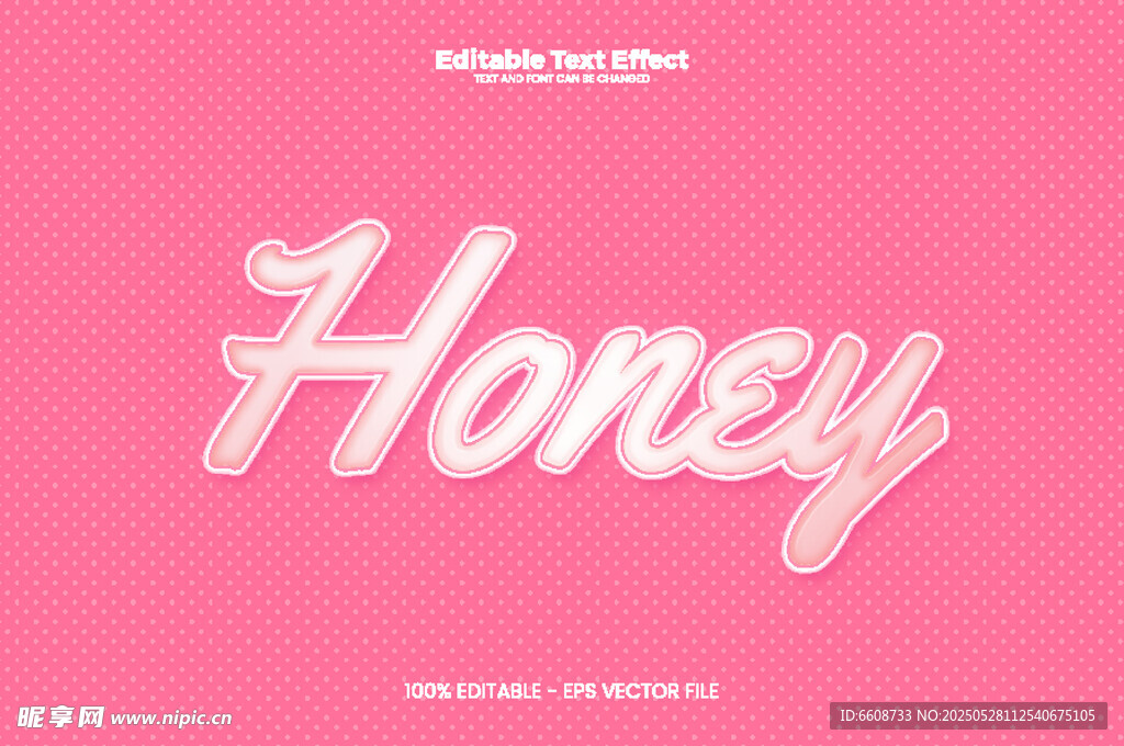 粉色背景上的Honey字樣