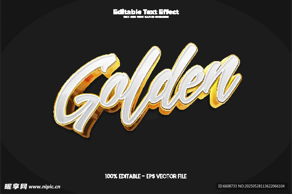 金色立體字Golden展示