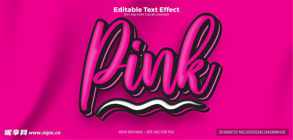 粉色系時尚字體Pink