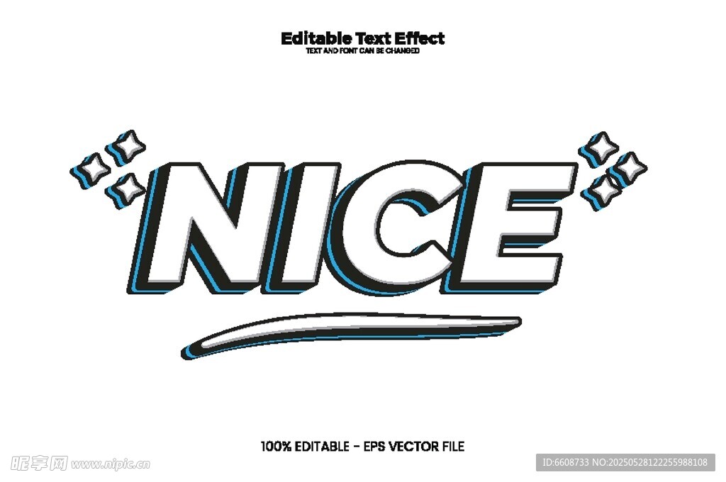 簡約NICE藝術字體設計