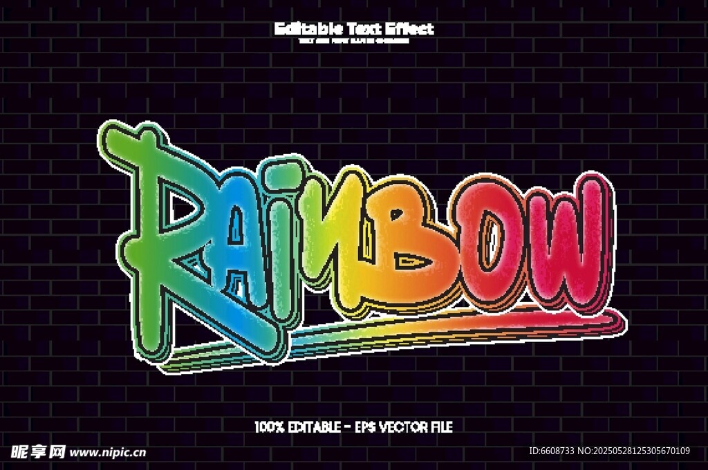 彩色涂鴉字體Rainbow