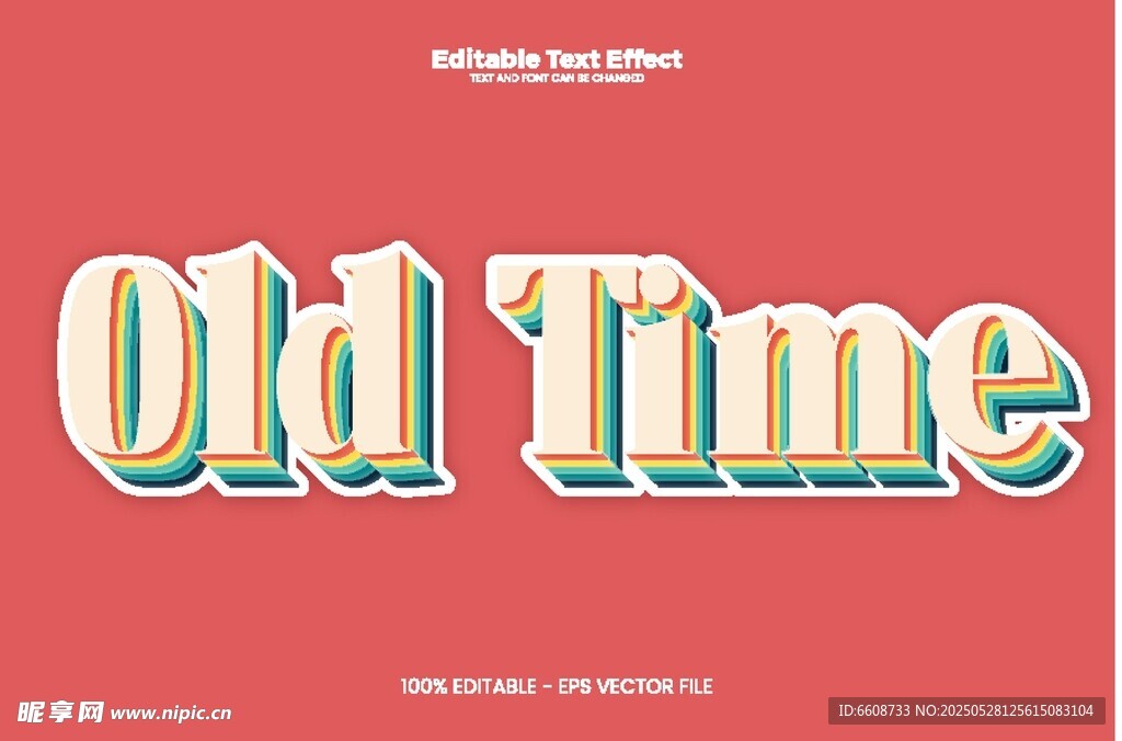 復古風格Old Time字樣