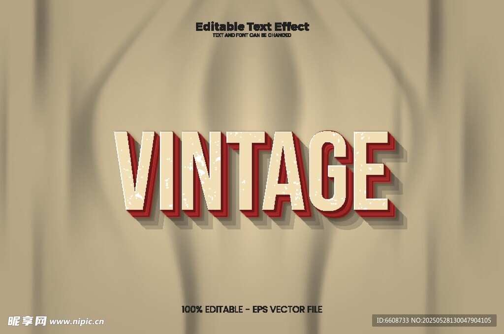 復古風格VINTAGE字樣展示