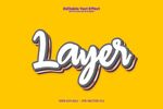 黃色背景Layer藝術字