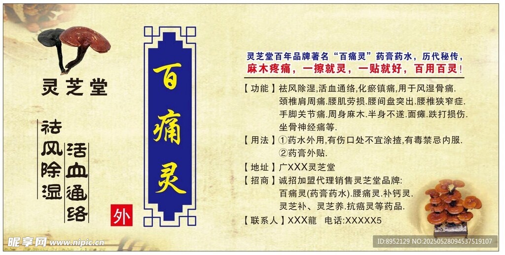 靈芝 不干膠 中醫 草藥