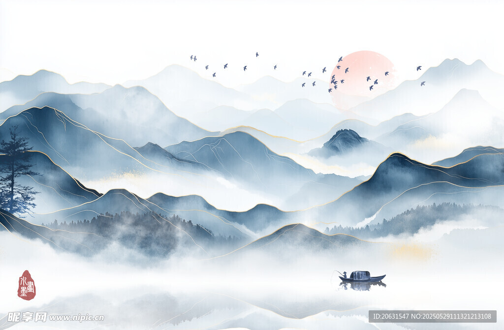 水墨山水背景