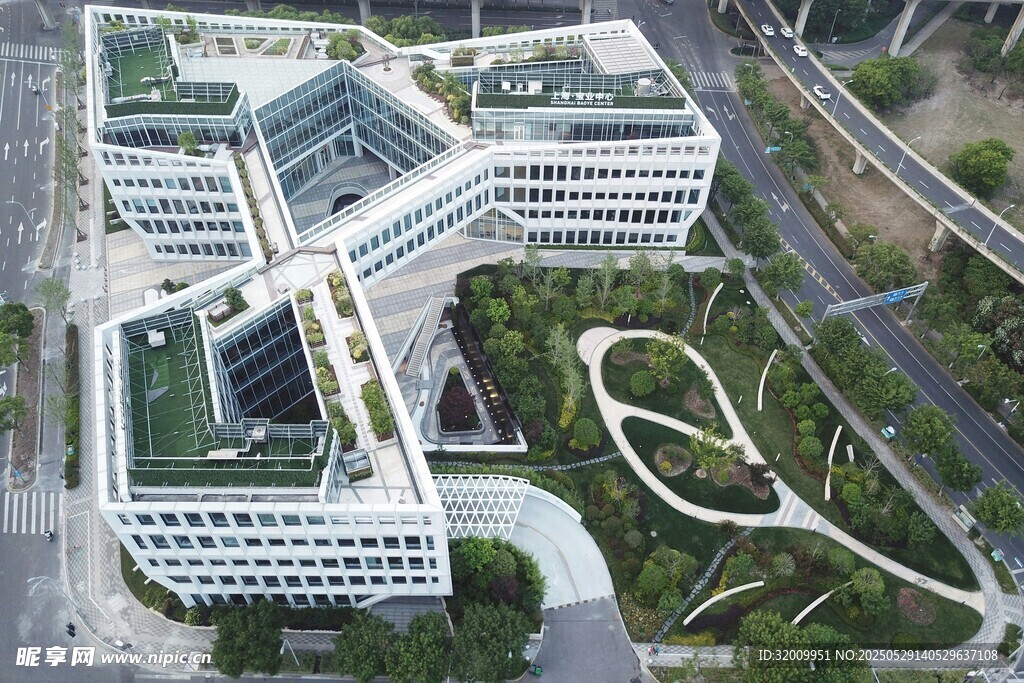 現(xiàn)代建筑空中俯瞰景觀