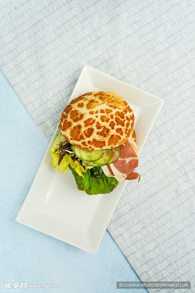 美味火腿生菜漢堡