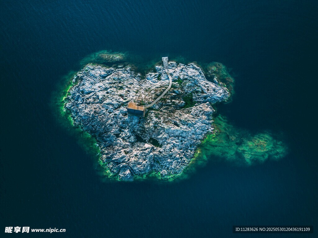心形海島俯瞰美景