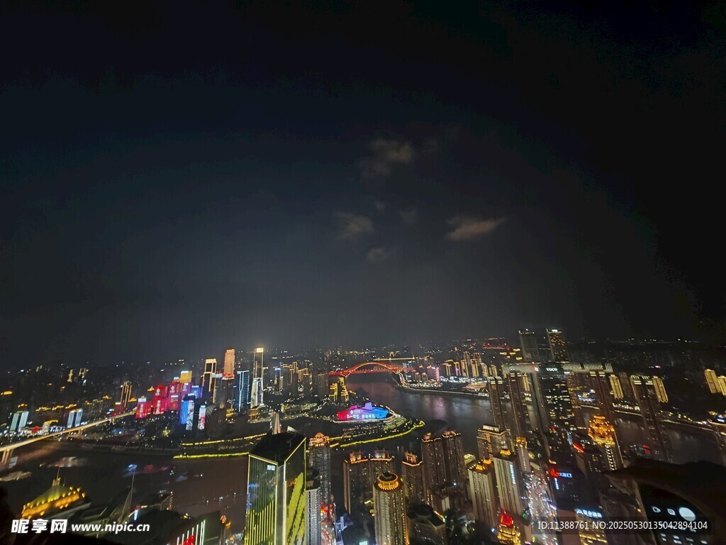 璀璨都市夜景俯瞰圖