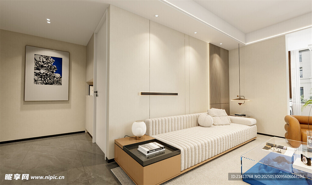 現(xiàn)代簡約風客廳室內(nèi)場景