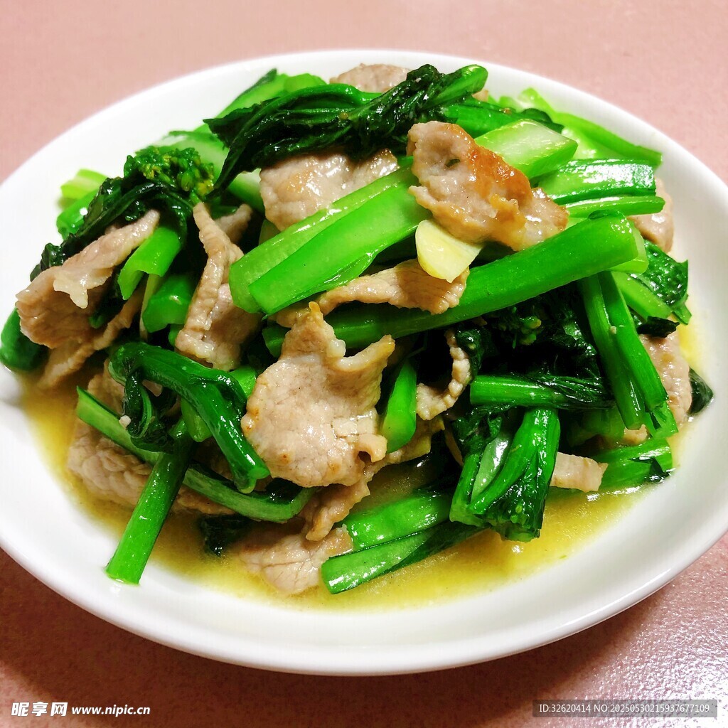 青菜炒肉片