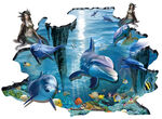 3D立體海底海豚景觀圖
