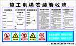 施工電梯安裝驗(yàn)收牌展示