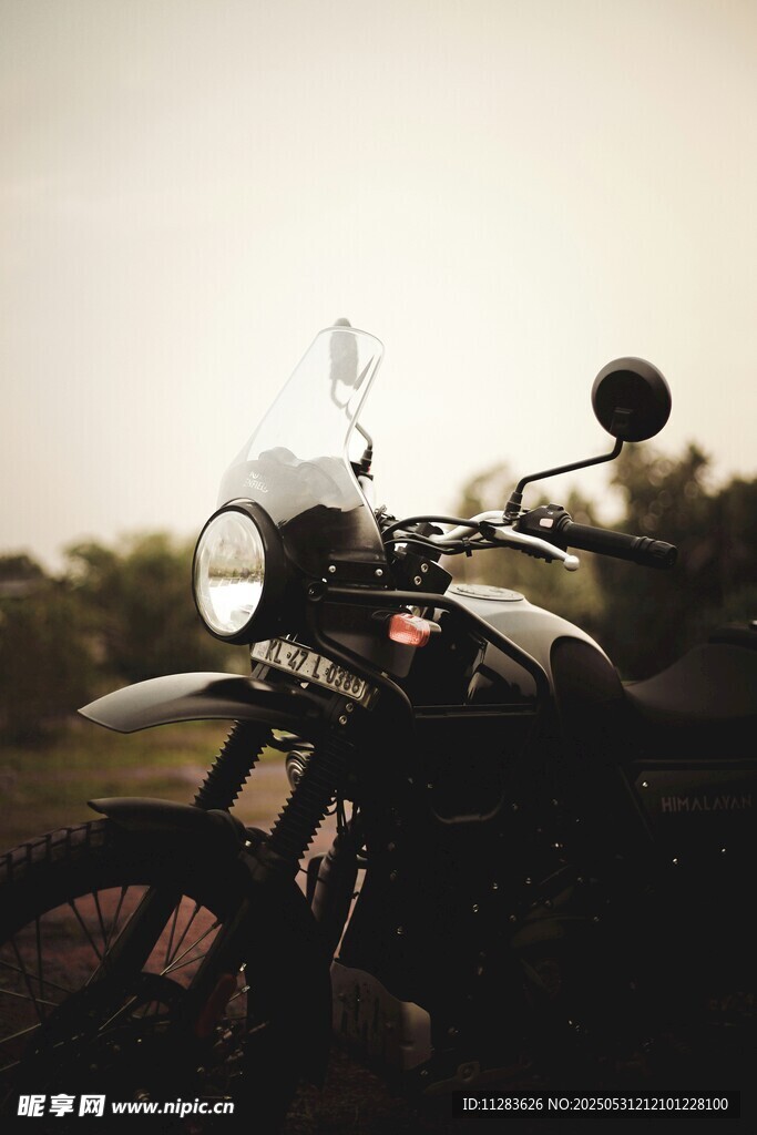 復(fù)古摩托車(chē)特寫(xiě)