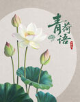 中式荷花圖 