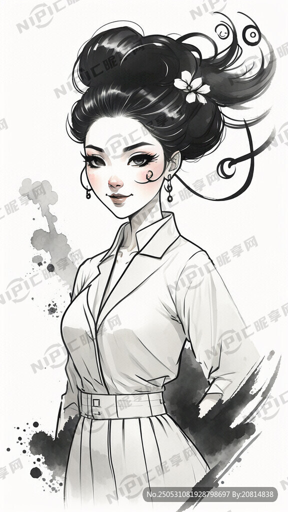 中國石油女員工卡通立牌