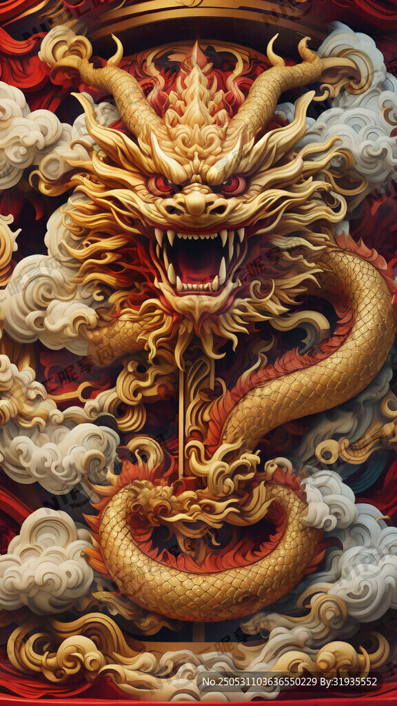 金色浮雕盤龍 祥龍  纏龍柱用