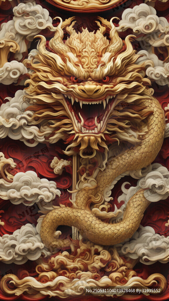 金色浮雕盤龍 祥龍  纏龍柱用