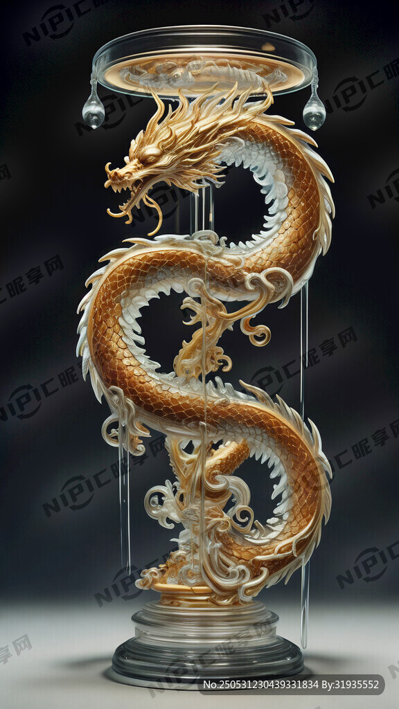 金龍盤柱   透明