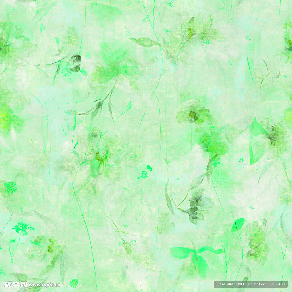 清新淡綠色水彩紋理背景