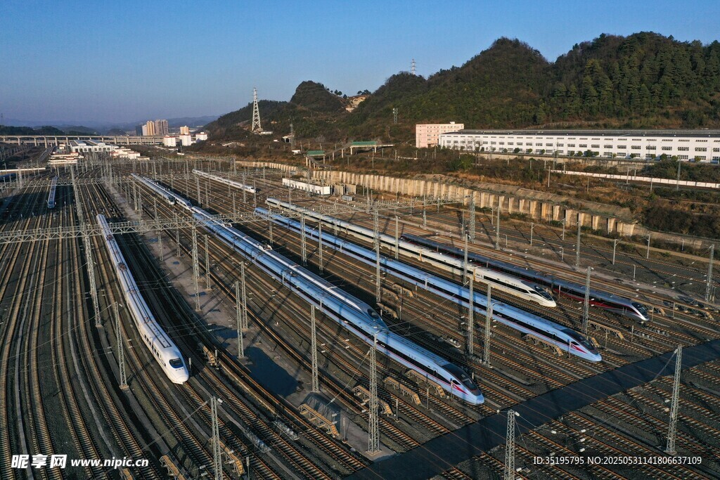 鐵路軌道全景俯瞰