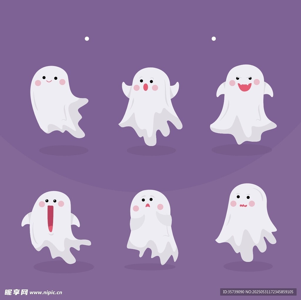 可愛幽靈插畫集合