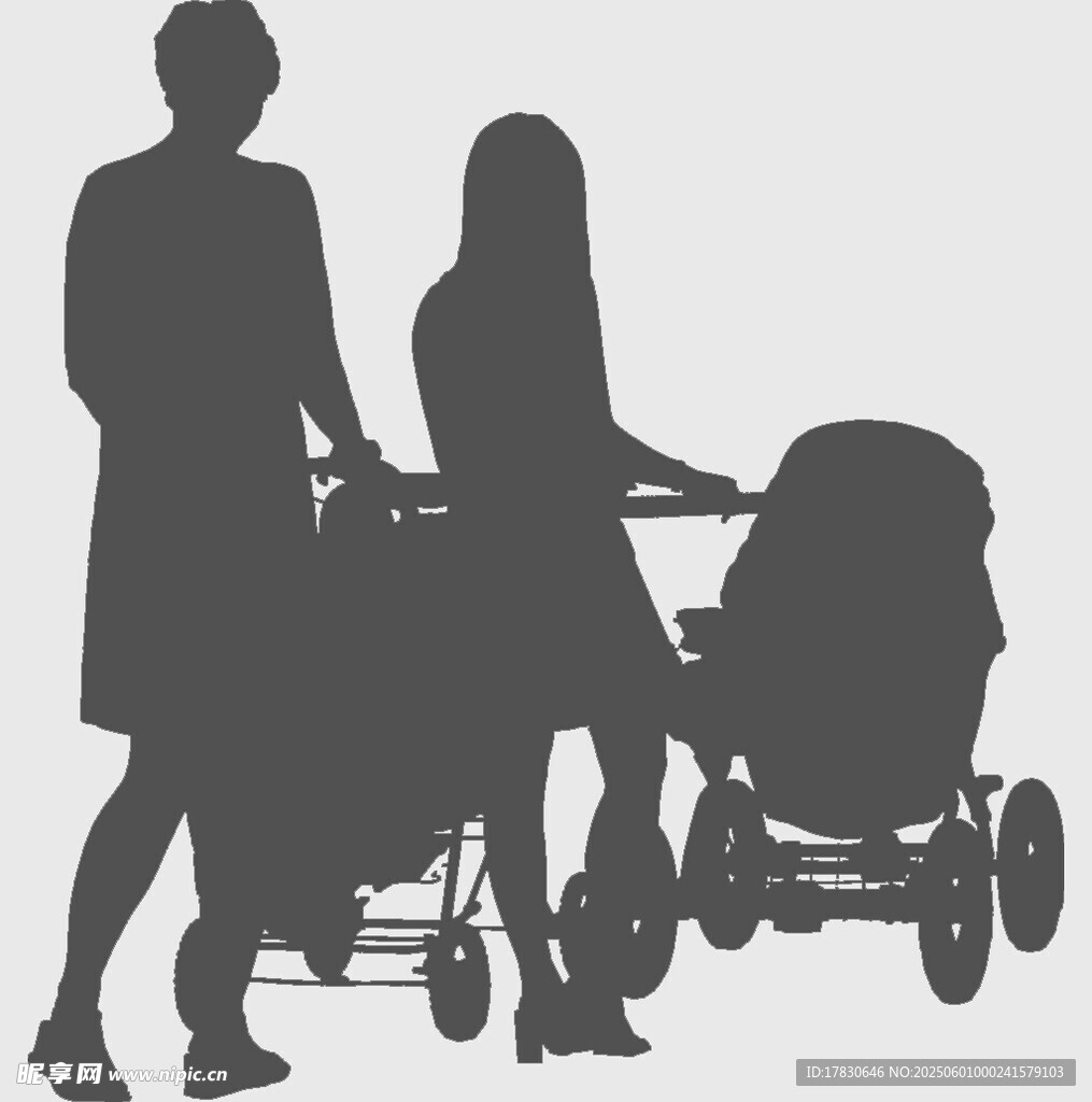 夫妻推嬰兒車購物剪影