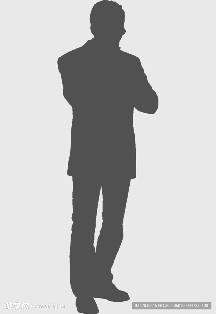 商務男士剪影