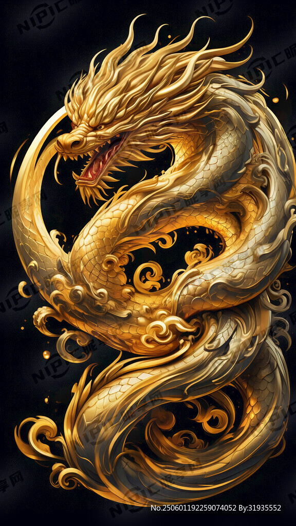 金色盤龍        可摳圖