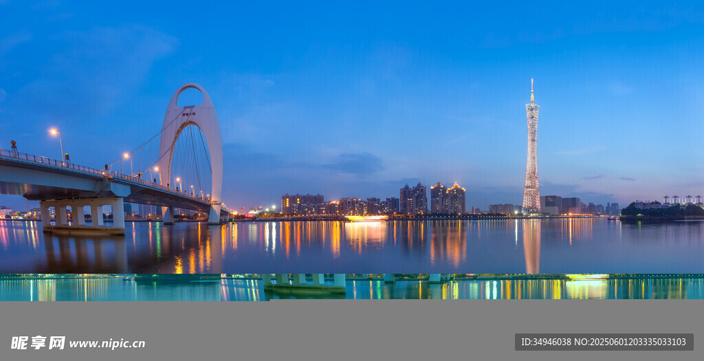 城市橋梁夜景美麗風光