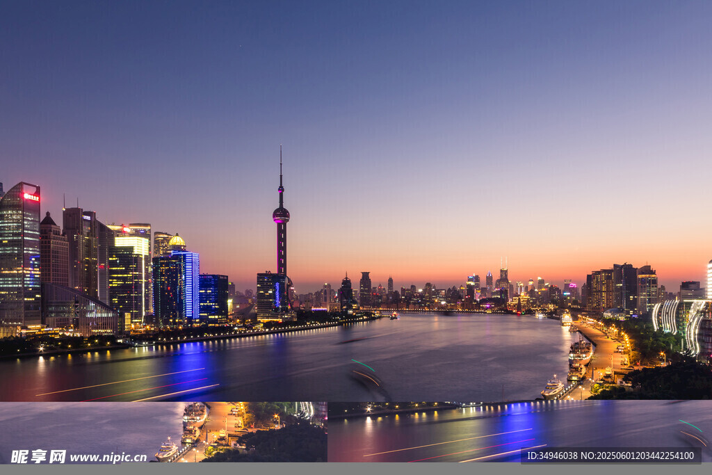 上海外灘璀璨夜景風光