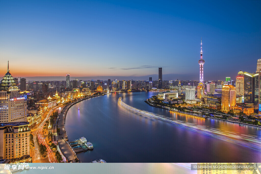 上海外灘璀璨夜景風光