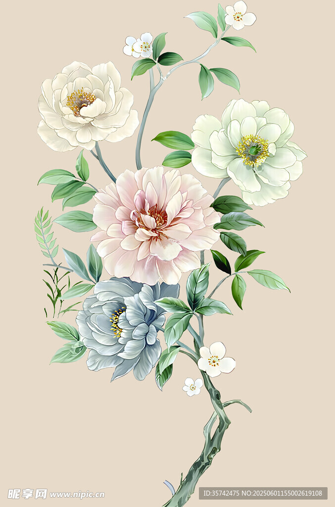 手繪花卉圖