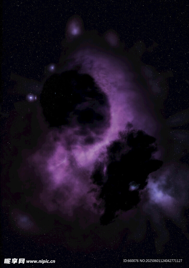 夢幻紫色星云宇宙景象