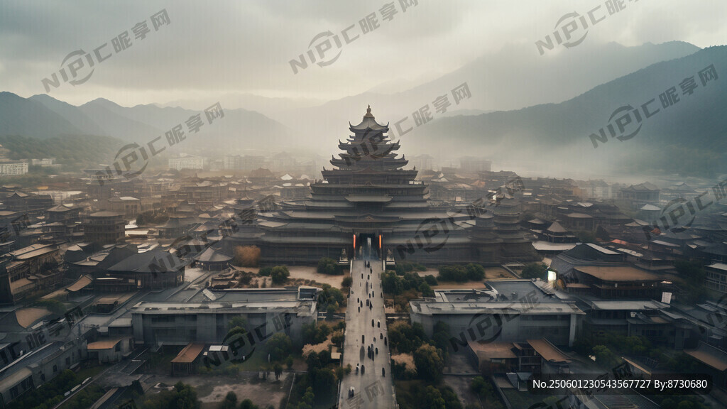 航拍影視城圖片