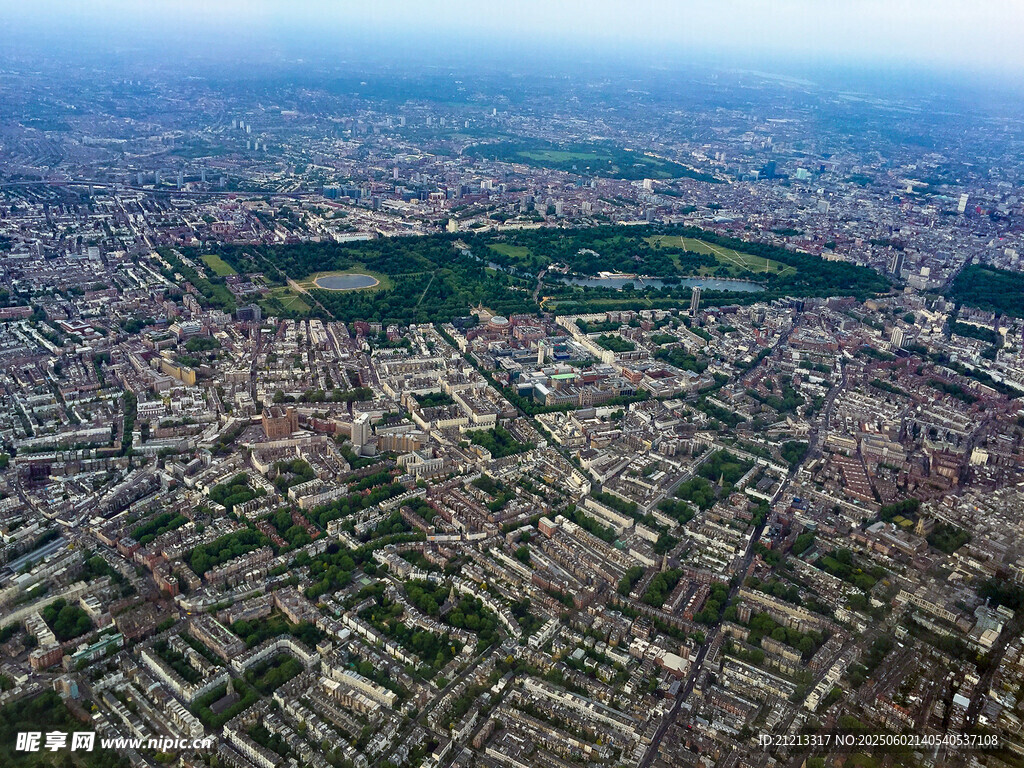 城市綠地鳥瞰圖