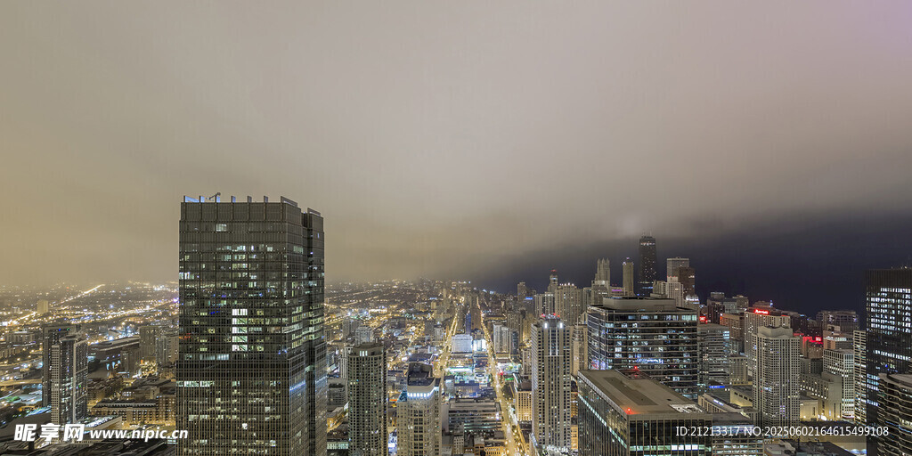 都市夜景繁華燈火璀璨