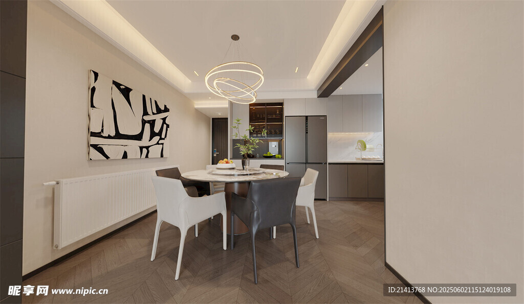 現(xiàn)代簡約風餐廳室內場景