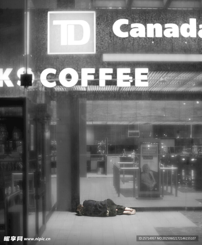 加拿大咖啡店外的景象