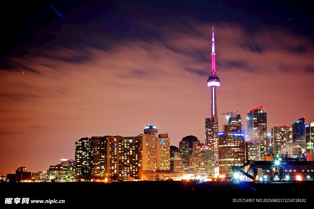 多倫多璀璨夜景天際線