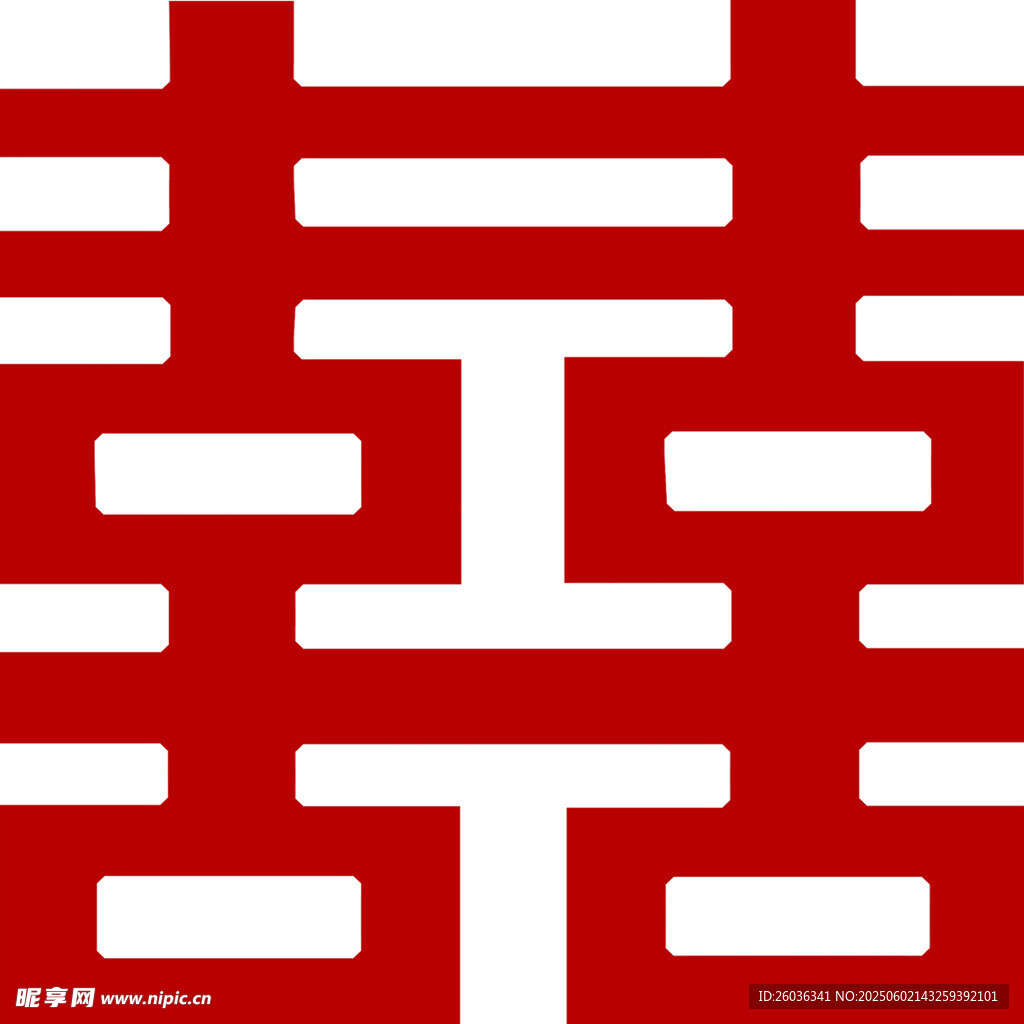 傳統中式雙喜圖案