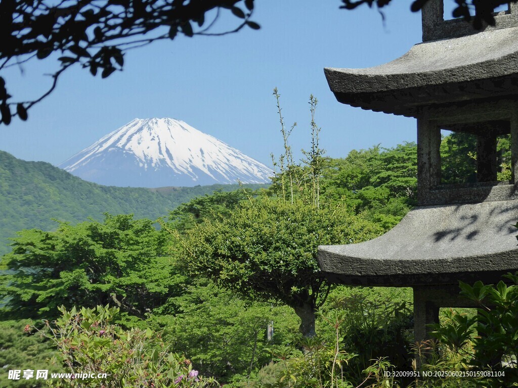 富士山 日式傳統建筑