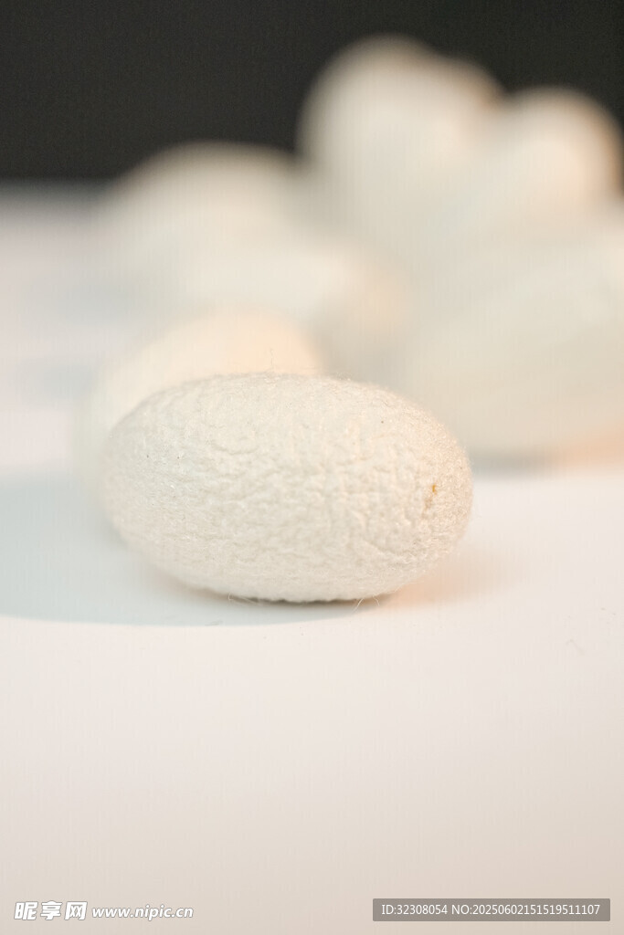 白色橢圓物體特寫