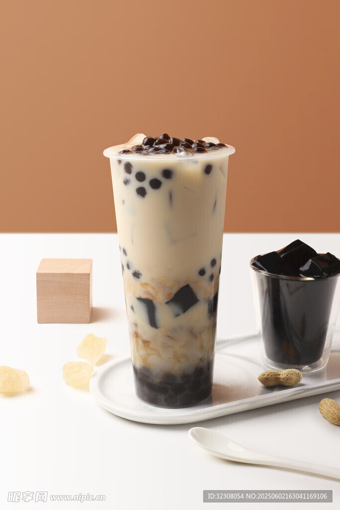 珍珠奶茶飲品展示