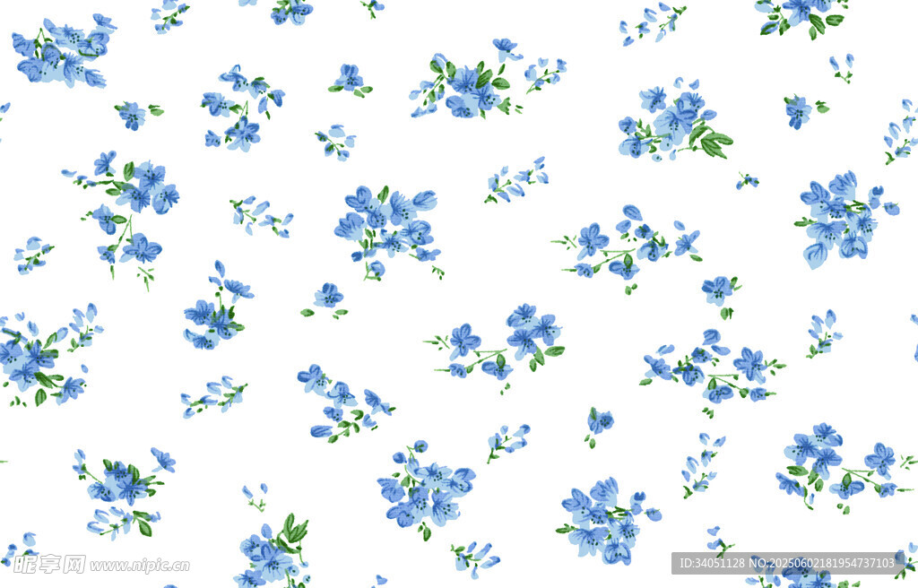 藍(lán)白碎花圖案背景紋理